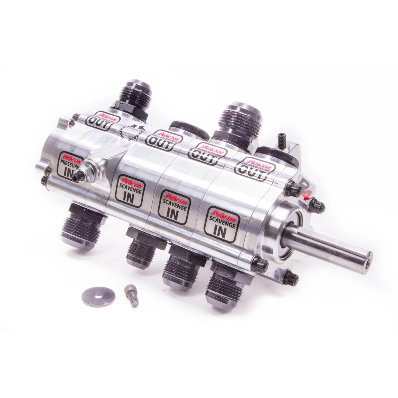 Peterson R4 Series 4 Stage Dry Sump Oil Pump - Rear Drive - Bert/Brinn Bellhousing Mount