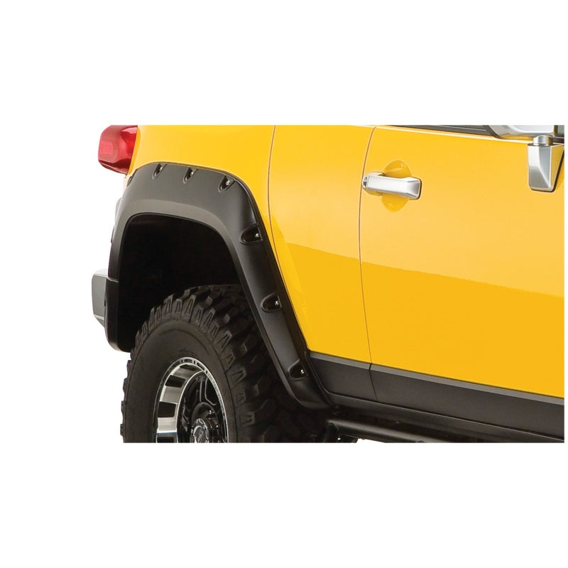 Bushwacker Pocket Style Front / Rear Fender Flare - 1.5 in Wide - Black - Toyota Midsize SUV 2007-14