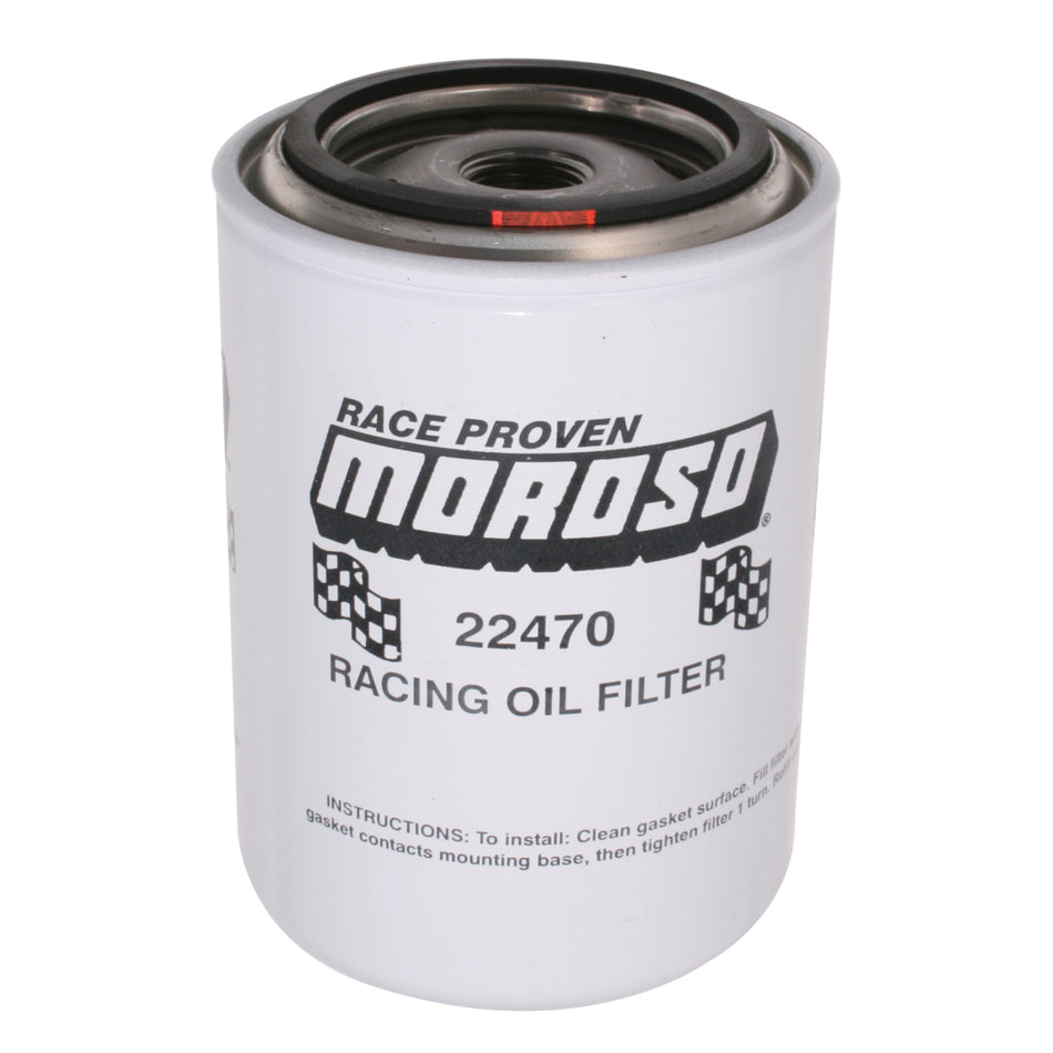 Moroso Ford, Mopar Racing Oil Filter - Ford and Chrysler - 3/4" -16 UNF Thread