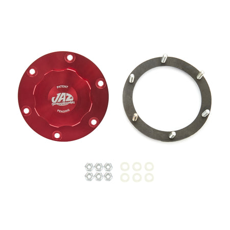 Jaz Products Fuel Filler Cap Assembly - 6 Bolt - Aluminum - Red