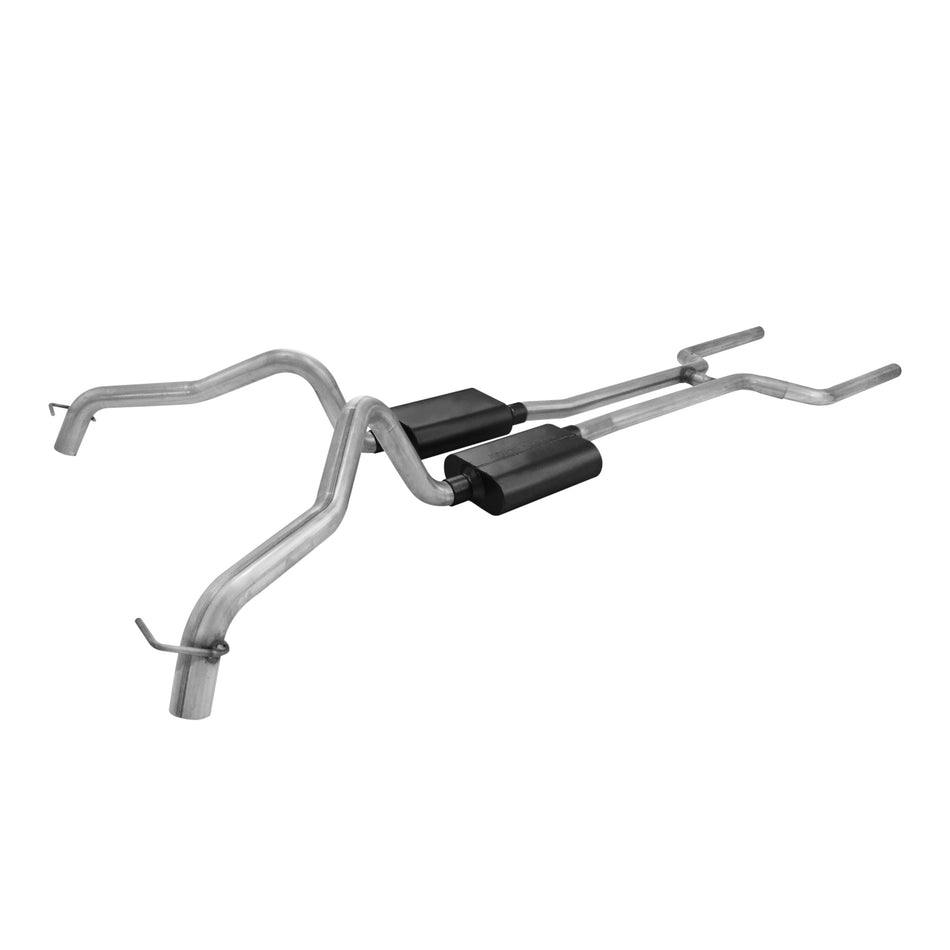 Flowmaster American Thunder Exhaust System - Header-Back - 2-1/2" Diameter - Dual Rear Exit - Stainless - Chevy V8