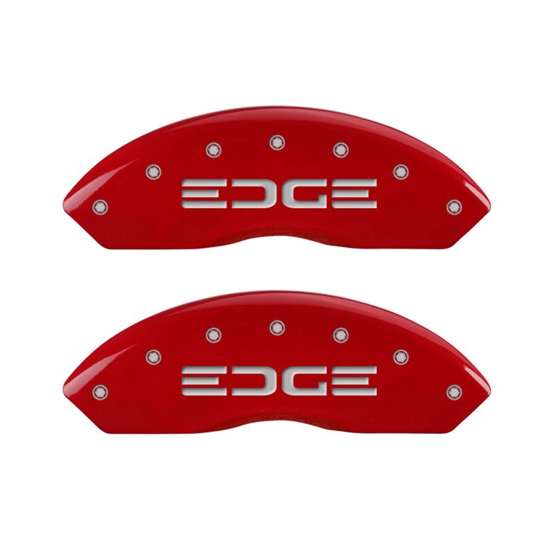 Mgp Caliper Cover Ford Edge Logo Brake Caliper Cover Aluminum Red Ford Edge 2011-14 - Set of 4