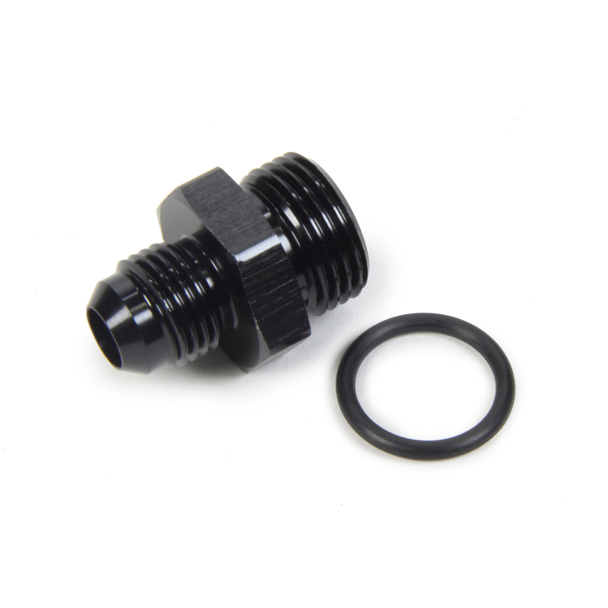 Triple X Race Co. Adapter Fitting Straight 6 AN Male to 8 AN Male O-Ring Aluminum - Black Anodize