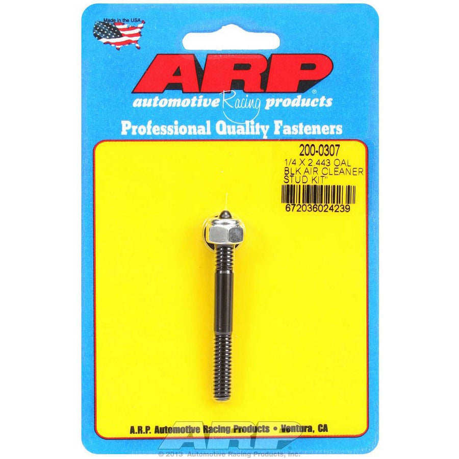 ARP Air Cleaner Stud 1/4-20" Thread 2.443" Long Chromoly - Black Oxide