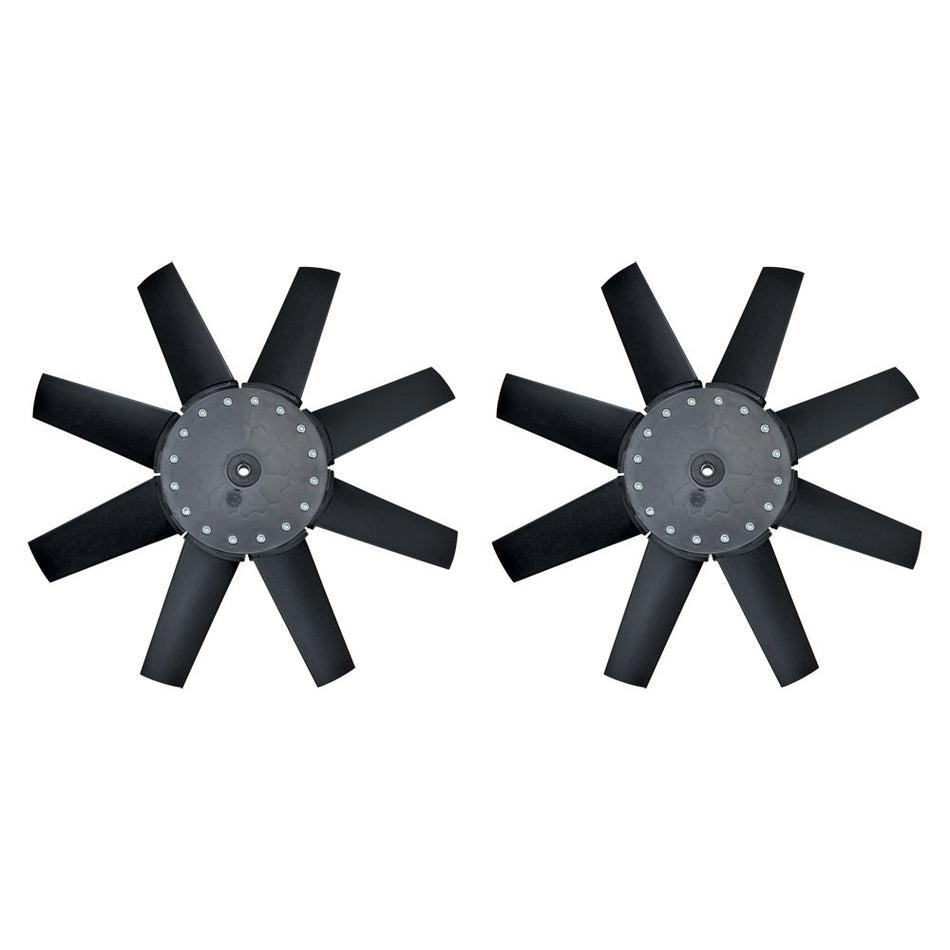 Flex-A-Lite Replacement Electric Fan Blade - 13-1/2" - Straight Blade - Plastic - Black - Flex-A-Lite Electric Fans - (Pair)
