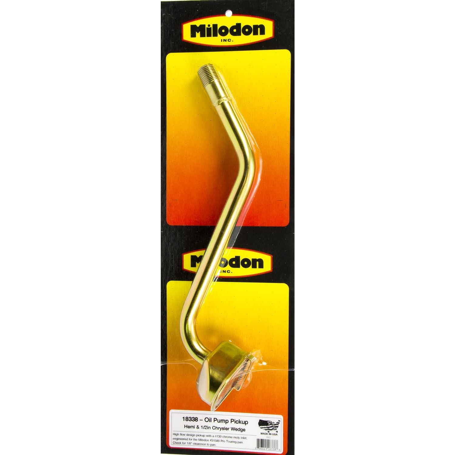 Milodon Road Race Screw-In Oil Pump Pickup - 5-1/2 in Deep Pan - Mopar B / RB-Series 18338