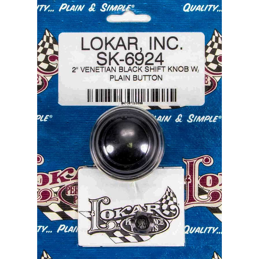 Lokar Venetian Shifter Knob Aluminum Black Anodize Lokar Shifters - Each