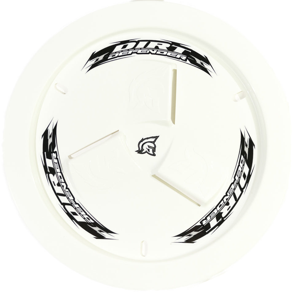 Dirt Defender Racing Products Quick Release Fastener Mud Cover Vented Cover Only Plastic - White
