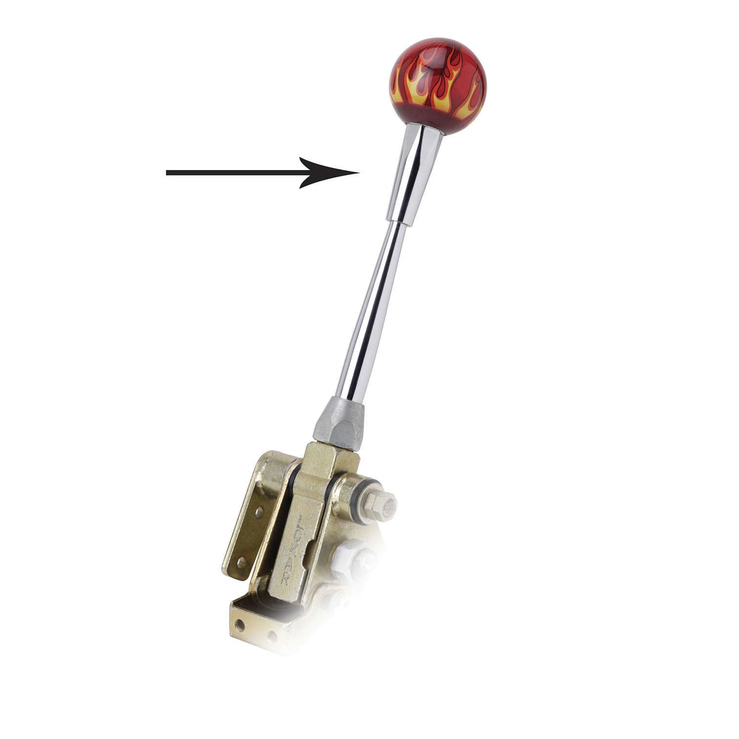 Lokar Shifter Knob Adapter - 3/8-24" Thread - Steel - Chrome - Lokar Shifters