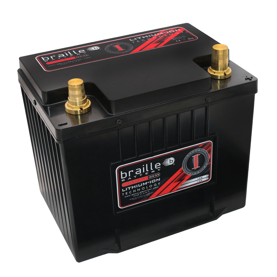 Braille Intensity Lithium-ion Battery - 12V - 1297 Cranking amps - Threaded Top Terminals - 9.4 in L x 8 in H x 6.9 in W i35X