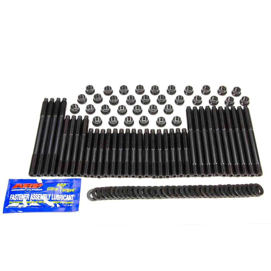 ARP Cylinder Head Stud Kit - 12 Point Nuts - Chromoly - Black Oxide - Small Block Chevy 134-4303