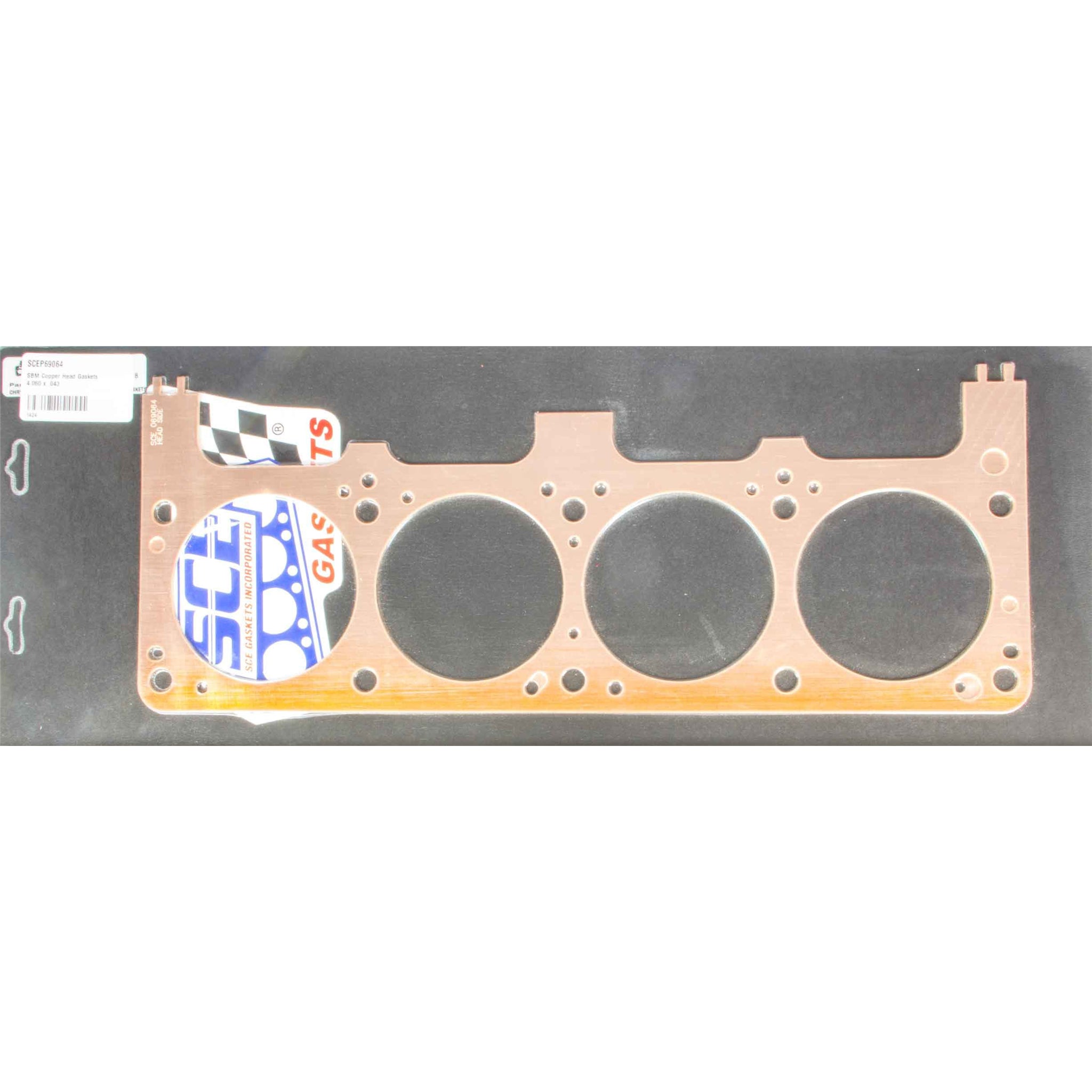 SCE Pro Copper Cylinder Head Gasket - 4.060" Bore - 0.043" - Copper - Driver Side - SB Mopar
