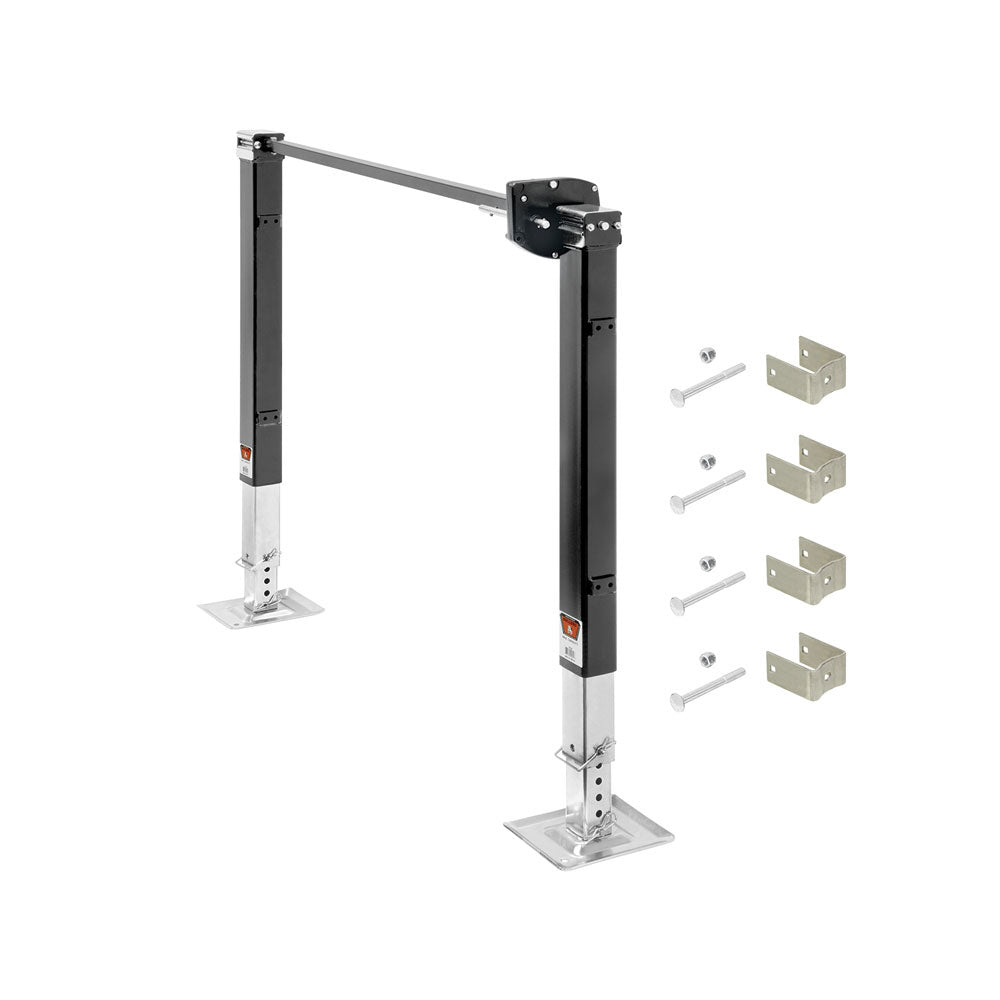 Bulldog Landing Gear Trailer Jack - 36 in Lift - 18 in Travel - 8000 lb Capacity - Black - RV Fifth Wheel