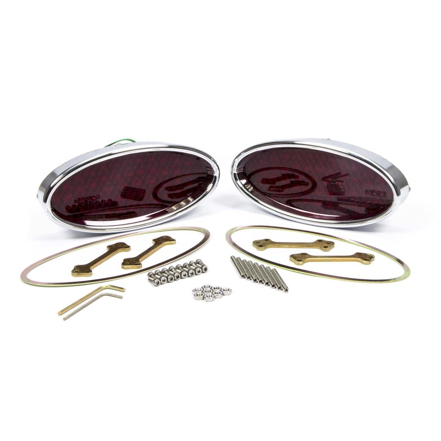 Lokar XL Tail Lights - 3 x 6-1/2" Oval - LED - Aluminum - Polished - Universal