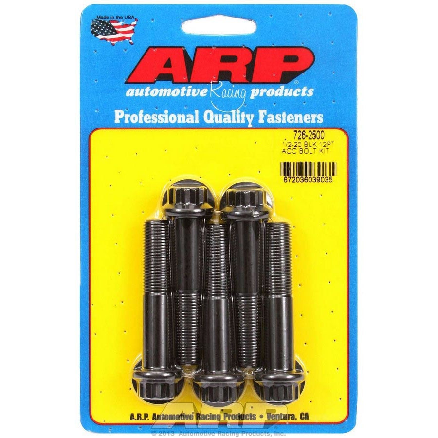 ARP 1/2-20" Thread Bolt 2-1/2" Long 12 Point Head Chromoly - Black Oxide