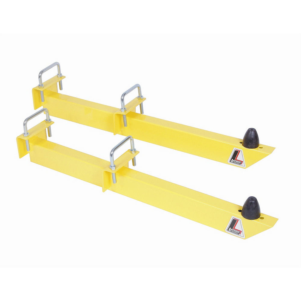 Lakewood Bolt-On Traction Bars - 28 in Long - Yellow Powder Coat - Universal