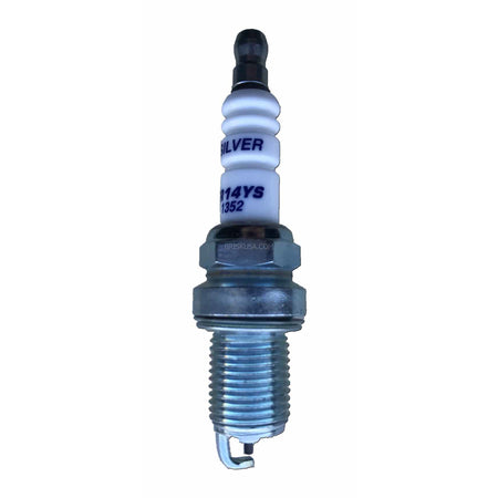 Brisk Silver Racing Spark Plug - 14 mm Thread - 19 mm R - Heat Range 14 - Gasket Seat - Resistor DR14YS