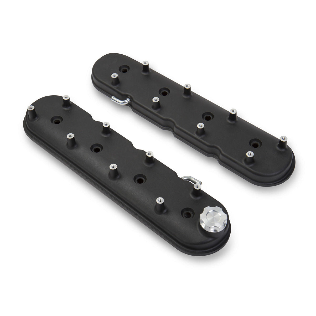 Holley Aluminum LS Valve Covers-Black Krinkle
