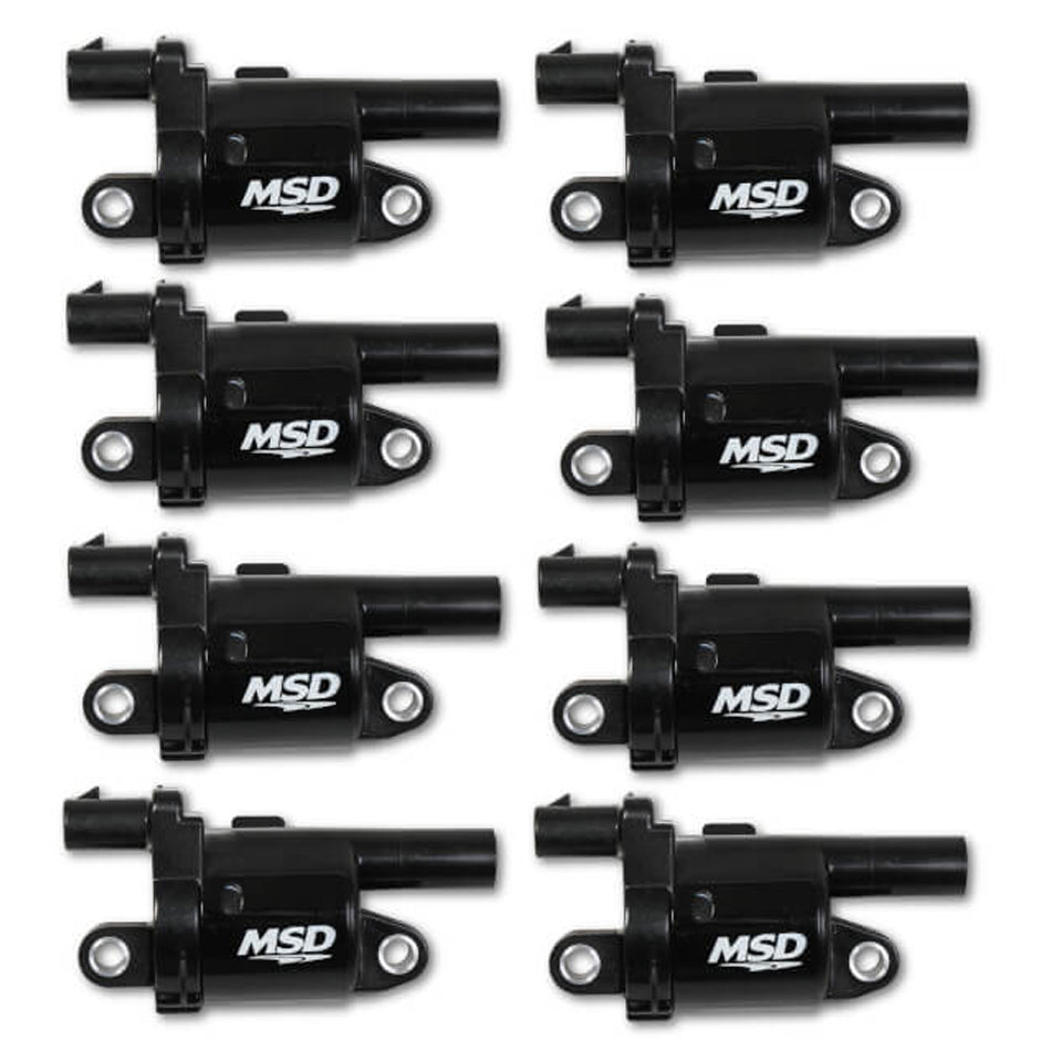 MSD Coil Black Round GM V8 2014-Up 8 Pack