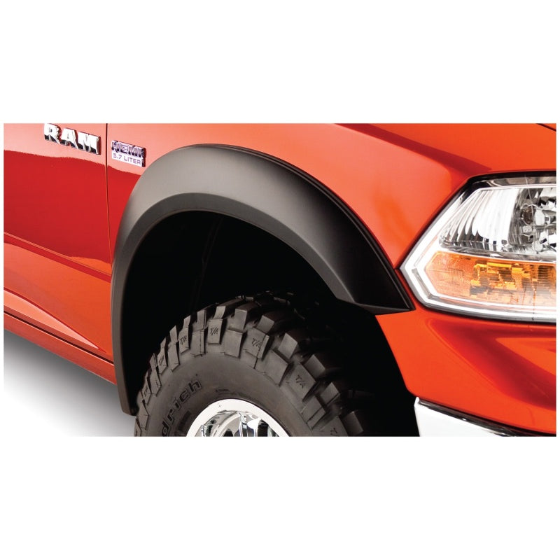 Bushwacker Extend-A-Fender Front / Rear Fender Flare - 1.75 in Wide - Black - Dodge Ram Fullsize Truck 2009-14