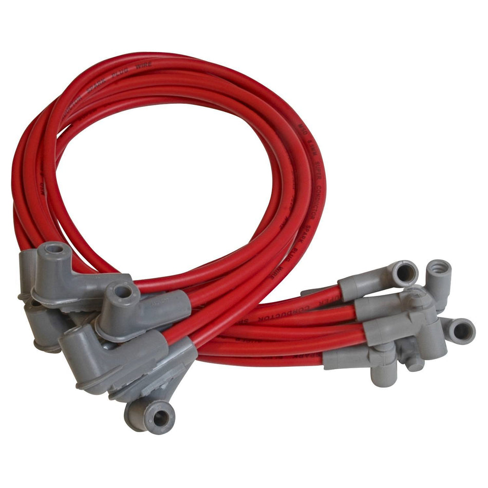 MSD Super Conductor Spiral Core 8.5 mm Spark Plug Wire Set - Red