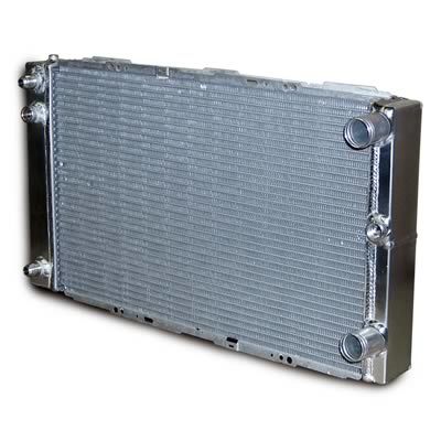 Howe Dual Pass Aluminum Radiator - 28.25" x 16.25" x 3" - Passenger Side Inlet/Outlet