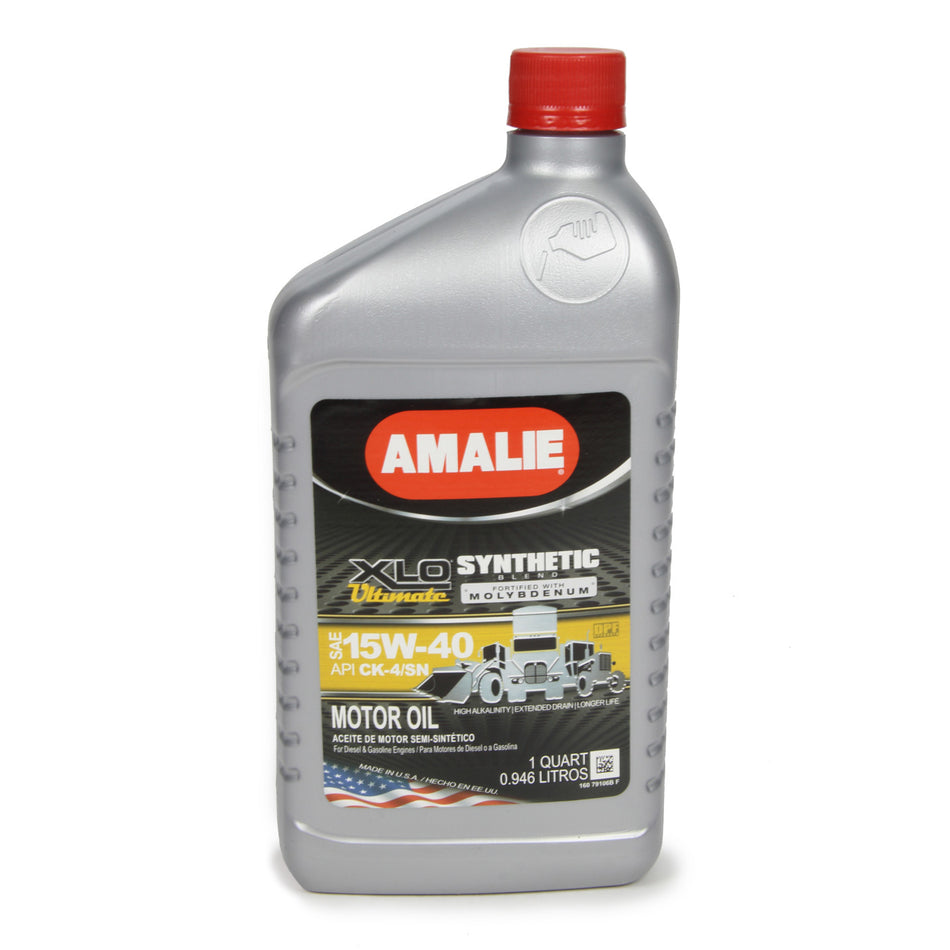 Amalie XLO Ultimate Motor Oil - 15W40 - Semi-Synthetic - 1 Qt.