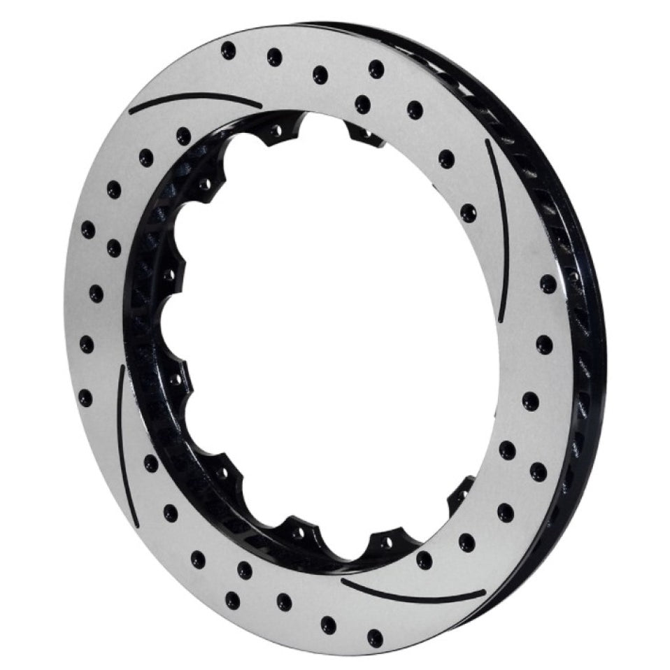 Wilwood SRP Passenger Side Drilled/Slotted Brake Rotor - 13.06 in OD - 1.25 in Thick - 12 x 8.75 in Bolt Pattern - Black