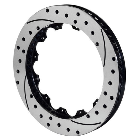 Wilwood SRP Passenger Side Drilled/Slotted Brake Rotor - 13.06 in OD - 1.25 in Thick - 12 x 8.75 in Bolt Pattern - Black