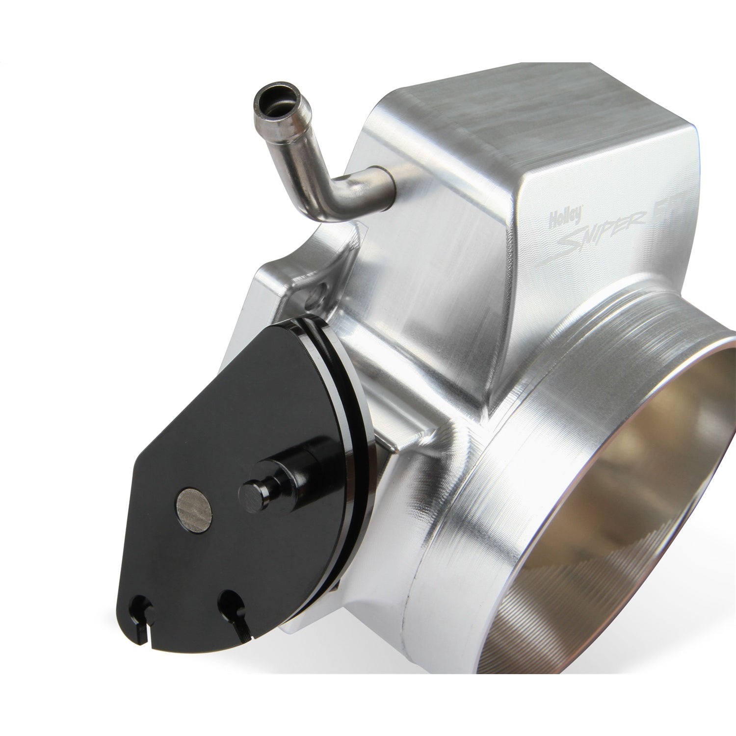 Sniper EFI Throttle Body - 102 mm Single Blade - Sniper EFI Logo - Billet Aluminum - Silver - Small Block Chevy