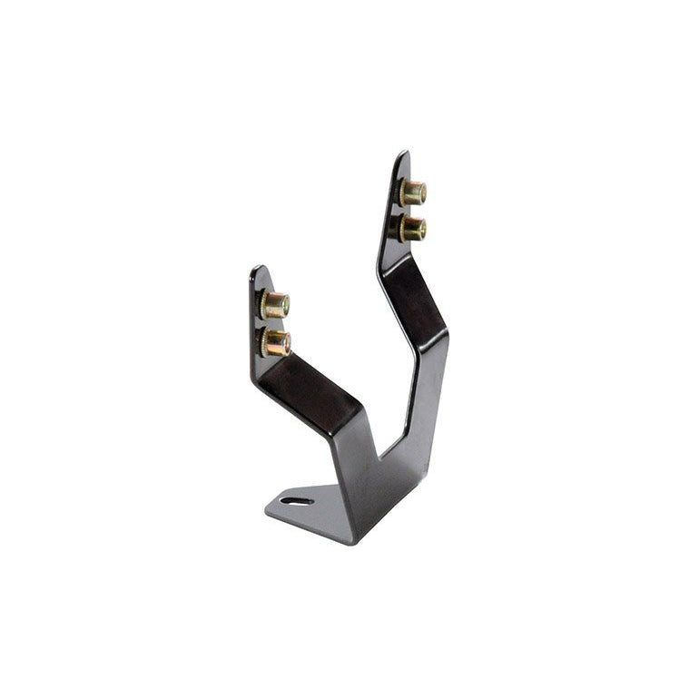 Dee Zee Bull Bar Bracket License Plate Mount - 6 mm Threaded Inserts Included - Steel - Black Powder Coat