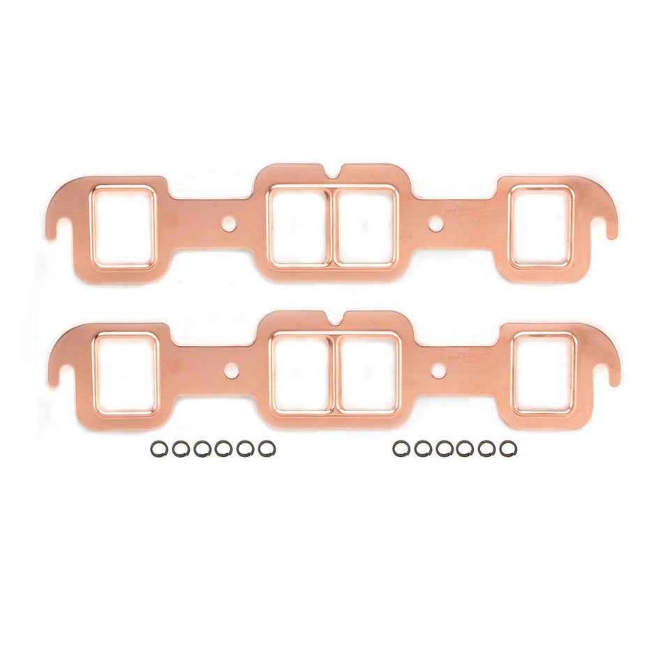 Mr. Gasket Copperseal Exhaust Gasket Set - Port Dimensions: Width: 1.55 in. x Height: 1.92 in.