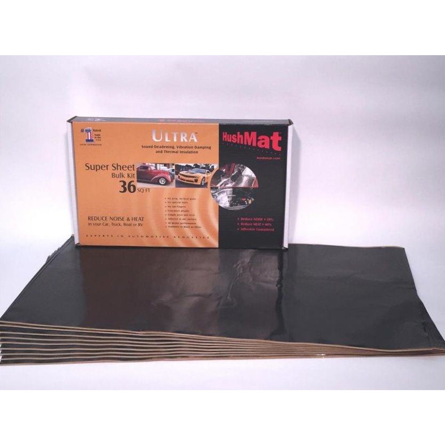 Hushmat Super Bulk Kit Contains (9) 18" x 32" Black
