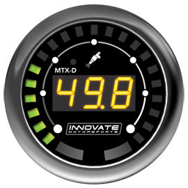 Innovate Motorsports Digital Fuel Pressure Gauge - 0-145 psi - 10 Bar Sweep - 2-1/16" Diameter - Black Face