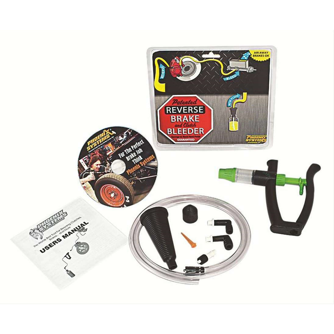 Phoenix Systems V-5 DIY Brake Bleeder Pump/Hoses/Catch Can/ Fittings/Case