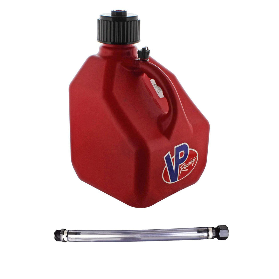 VP Racing Motorsports Container w/ Hose - Square - 3 Gallon - Red