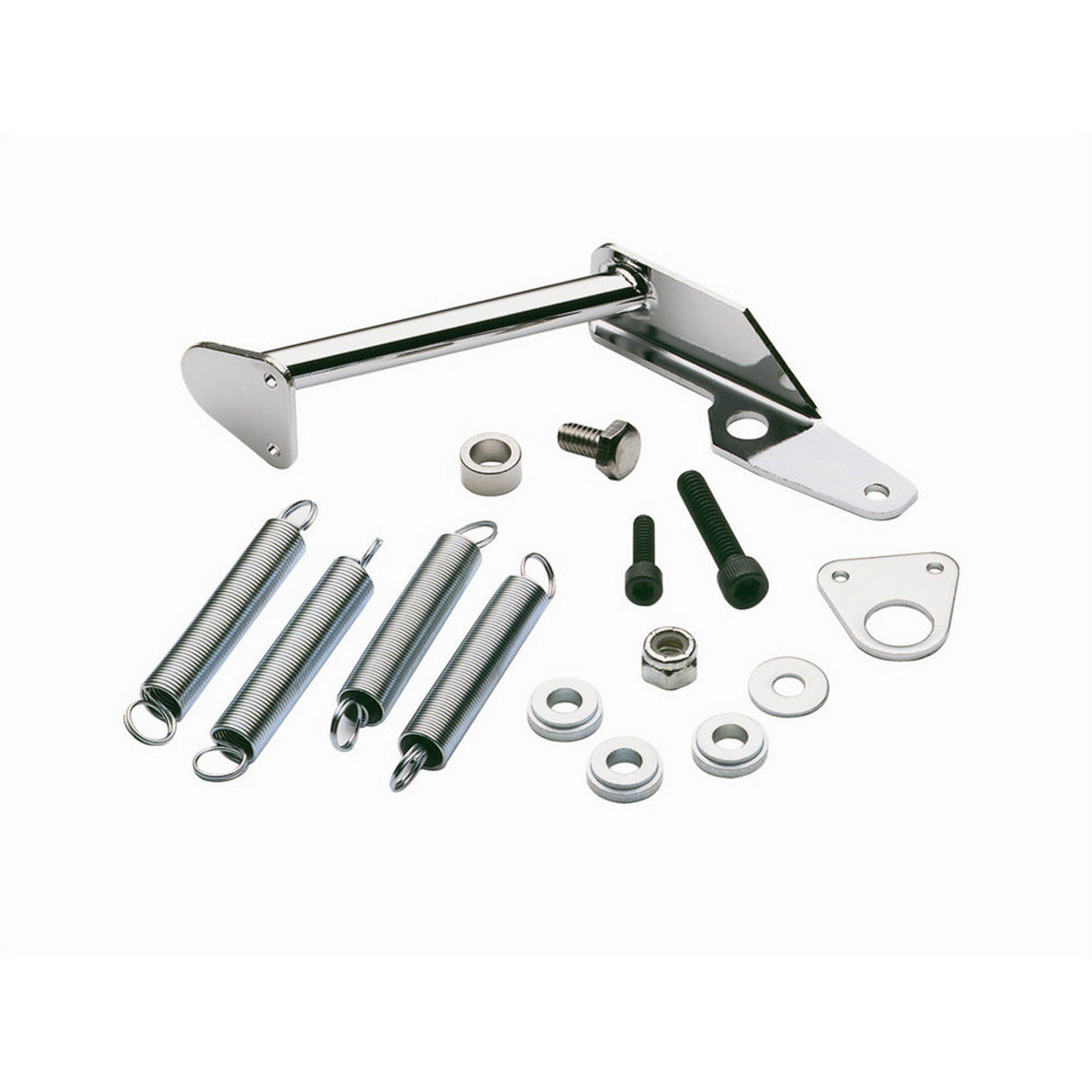 Mr. Gasket Carb Mount Throttle Cable Bracket & Return Spring - Chrome