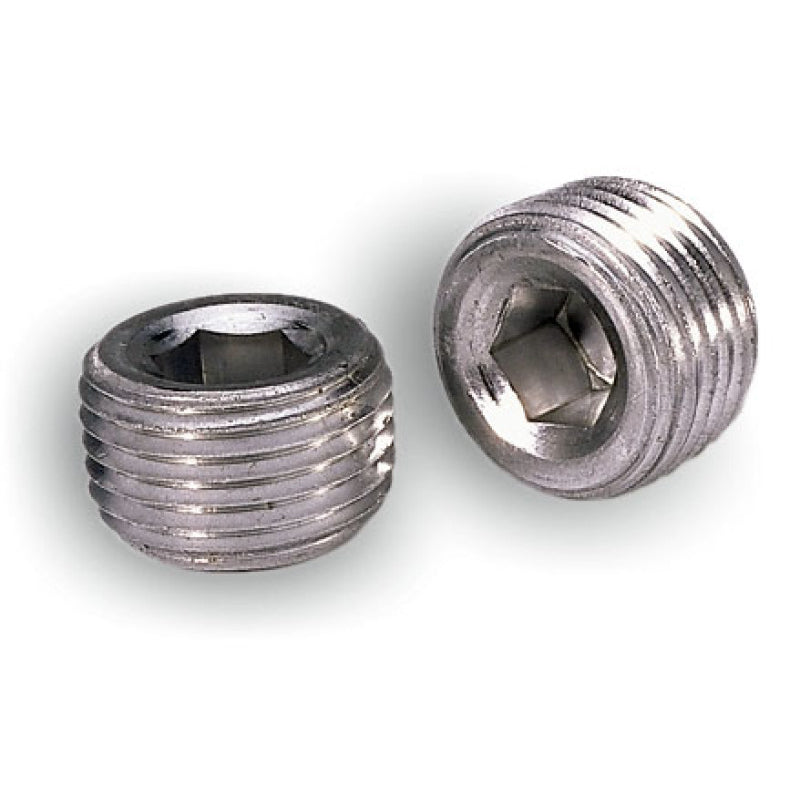 Moroso Aluminum Pipe Plugs - 1/2" NPT Thread - (2 Pack)