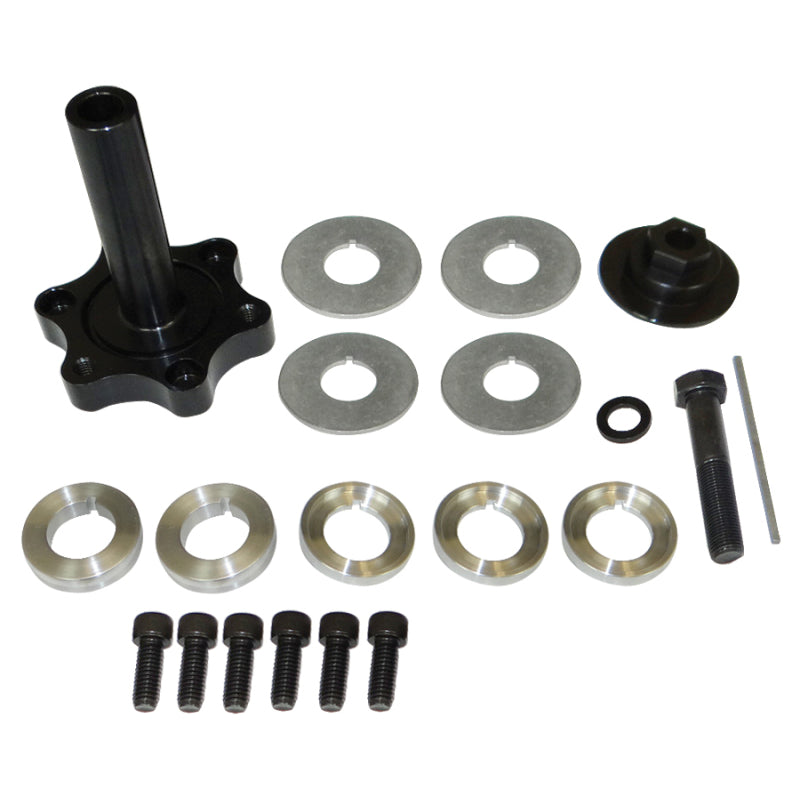 Moroso Performance Products 4" Long Mandrel Crank Mandrel Drive Kit Guides/Hardware/Spacers Aluminum Black Anodize