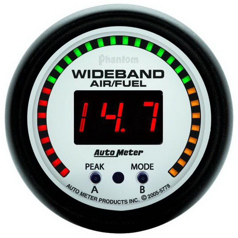 Auto Meter Phantom Wide Band Air / Fuel Ratio Kit - 2-1/16 in.