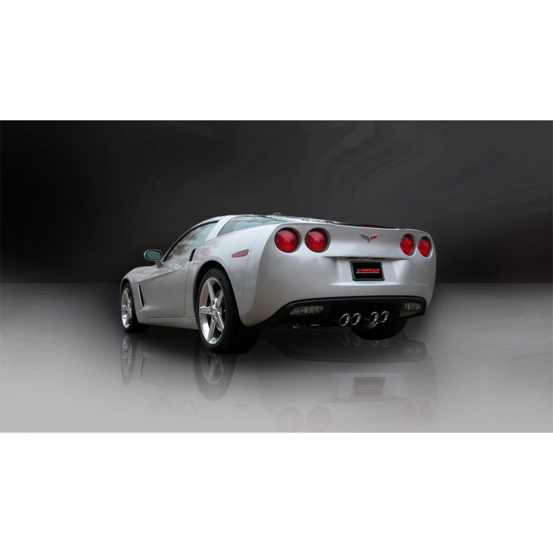 Corsa Sport Axle-Back Exhaust System - 2-1/2 in Diameter - 3-1/2 in Tips - GM LS-Series - Chevy Corvette 2005-08