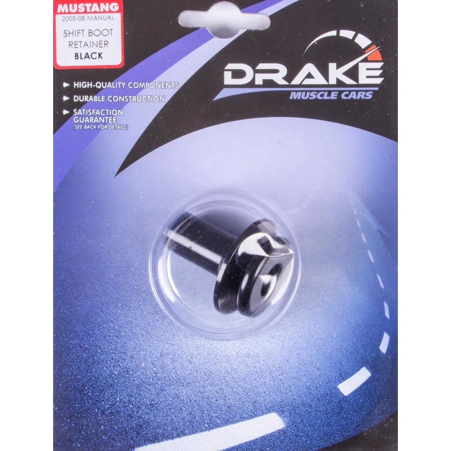 Drake Muscle Cars Aluminum Shifter Boot Retainer Black Anodize - Ford Mustang 2005-09