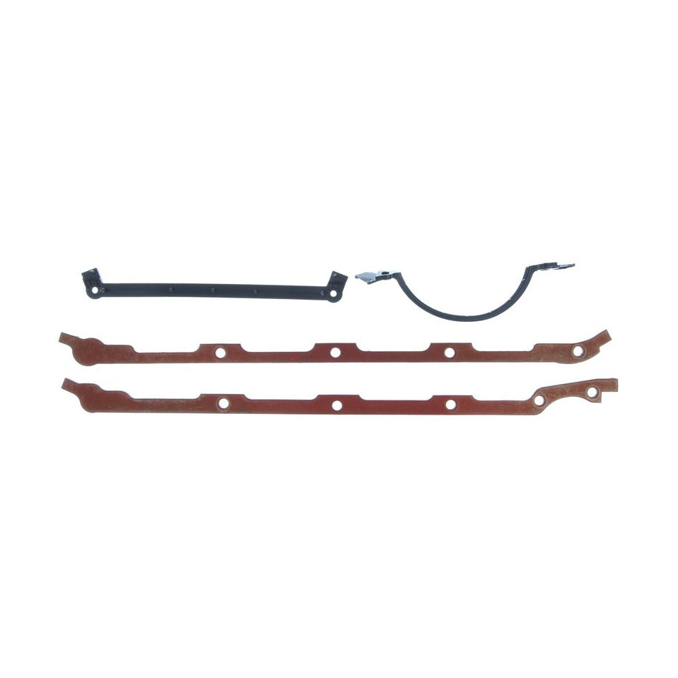 Clevite Multi-Piece Oil Pan Gasket - Steel Core Fiber PTFE Coated - Trimmed Side Rails - Gen 4 - Big Block Chevy OS32513