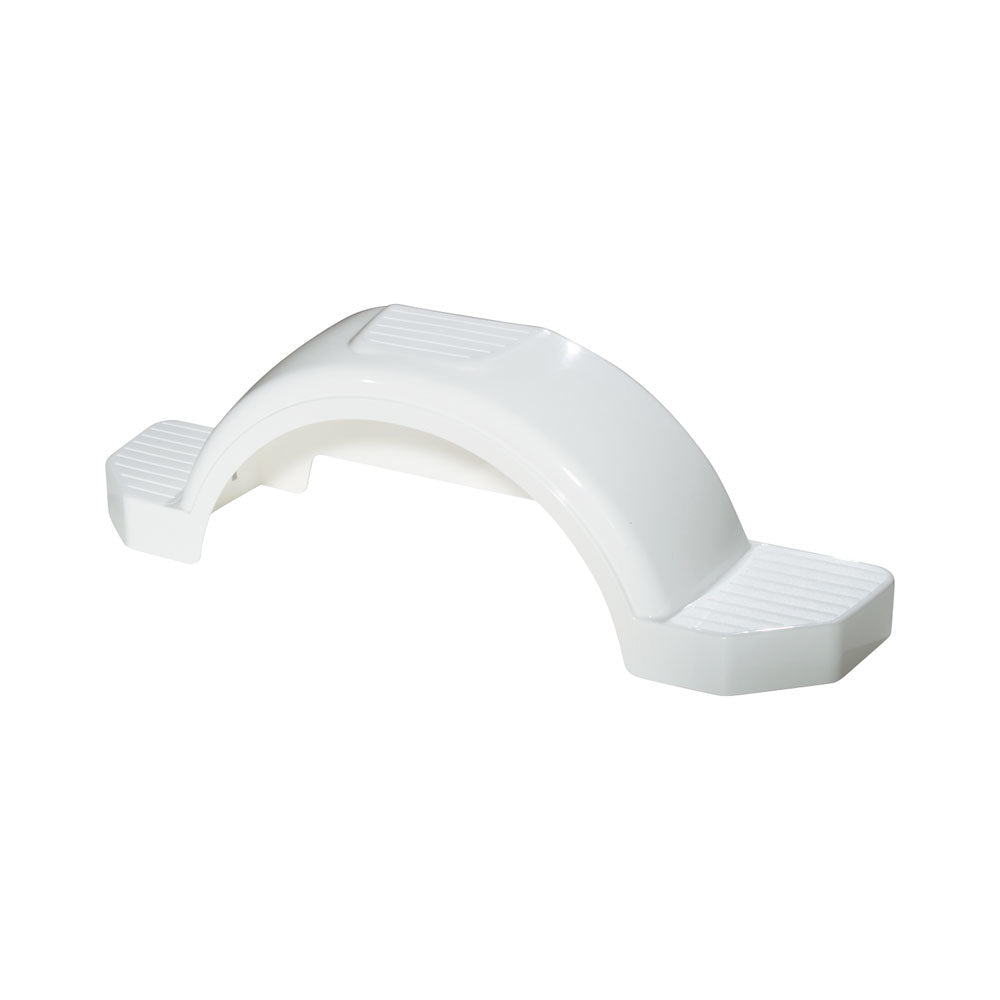 Fulton Plastic Trailer Fender - White - 13 in Trailer Wheels