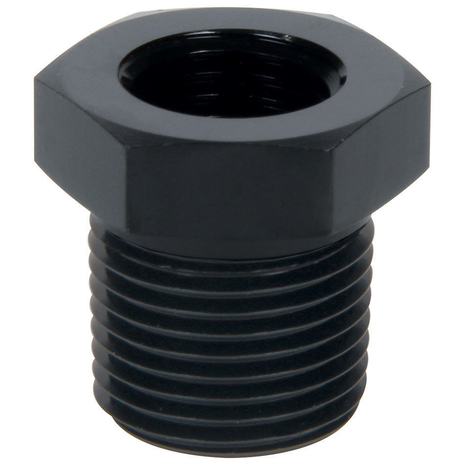 Allstar Performance Bushing - 3/8" NPT Male to 1/4" NPT Female - Aluminum - Black Anodize