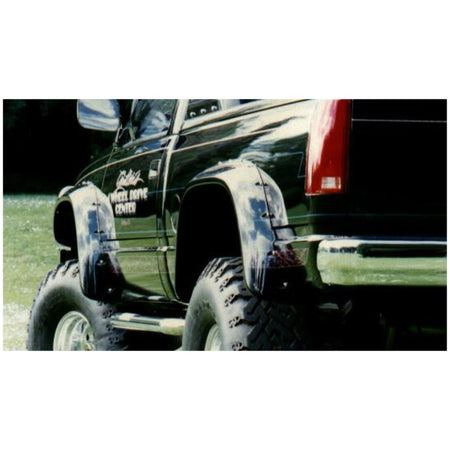 Bushwacker Pocket Style Cut-Out Front Fender Flare - 5 in Wide - Black - GM Fullsize SUV / Truck 1988-99 - Pair