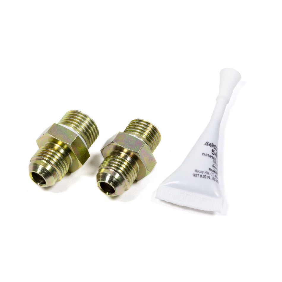 Unisteer Performance Power Steering Fitting Straight 6 AN Male to 5/8-18" Male 6 AN Male to 9/16-18" Male - Loctite