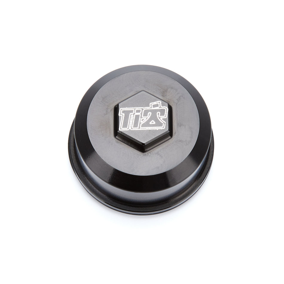 Ti22 Wheel Hub Dust Cap - Screw-In - TI22 Logo - Black