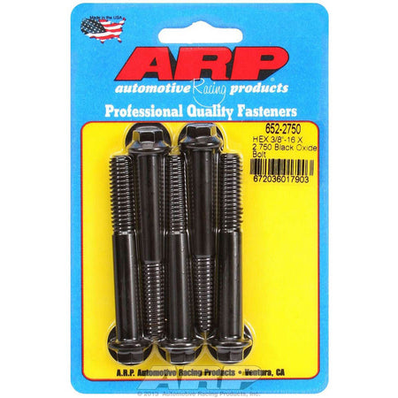 ARP 3/8-16" Thread Bolt 2-3/4" Long 3/8" Hex Head Chromoly - Black Oxide