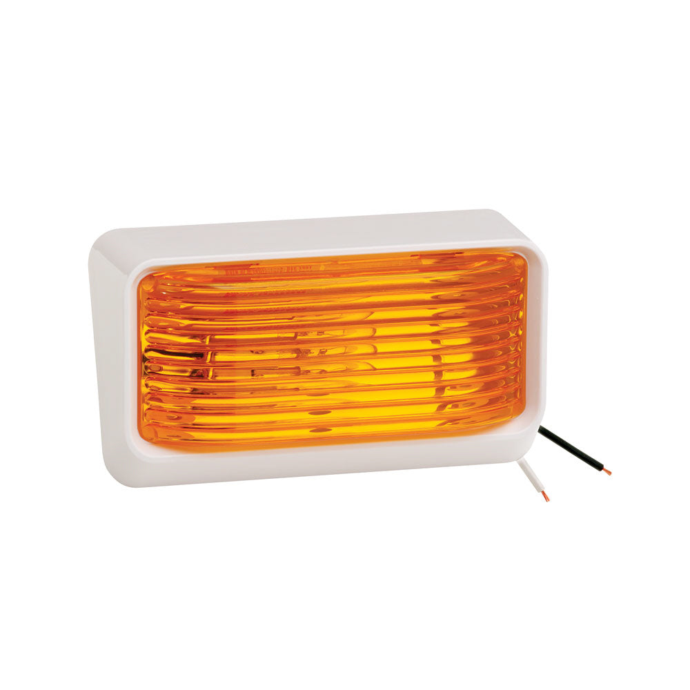 Bargman 78 Series Trailer Light - Porch Light - 5-15/16 x 3-1/2 x 2" - Amber Lens - Plastic